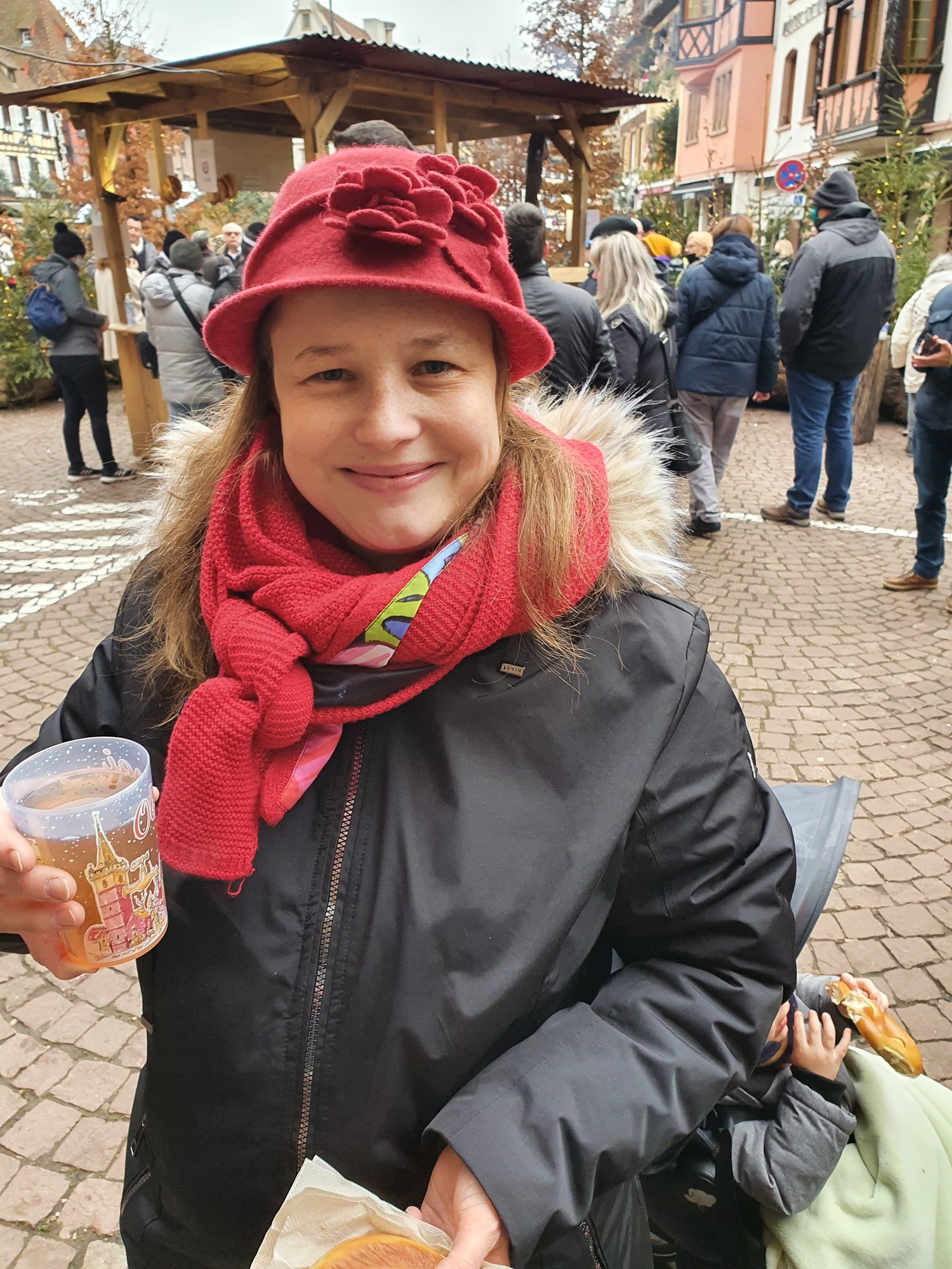 Delphine Kreutter sur un marché